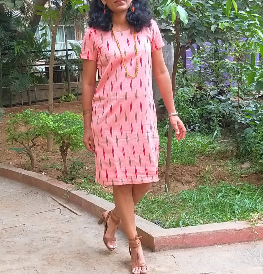 ikkat cotton dress designs Ikat Dress Ikkat Cotton Dress Designs A-line Cotton Ikat Dress With Front Placket And Buttons