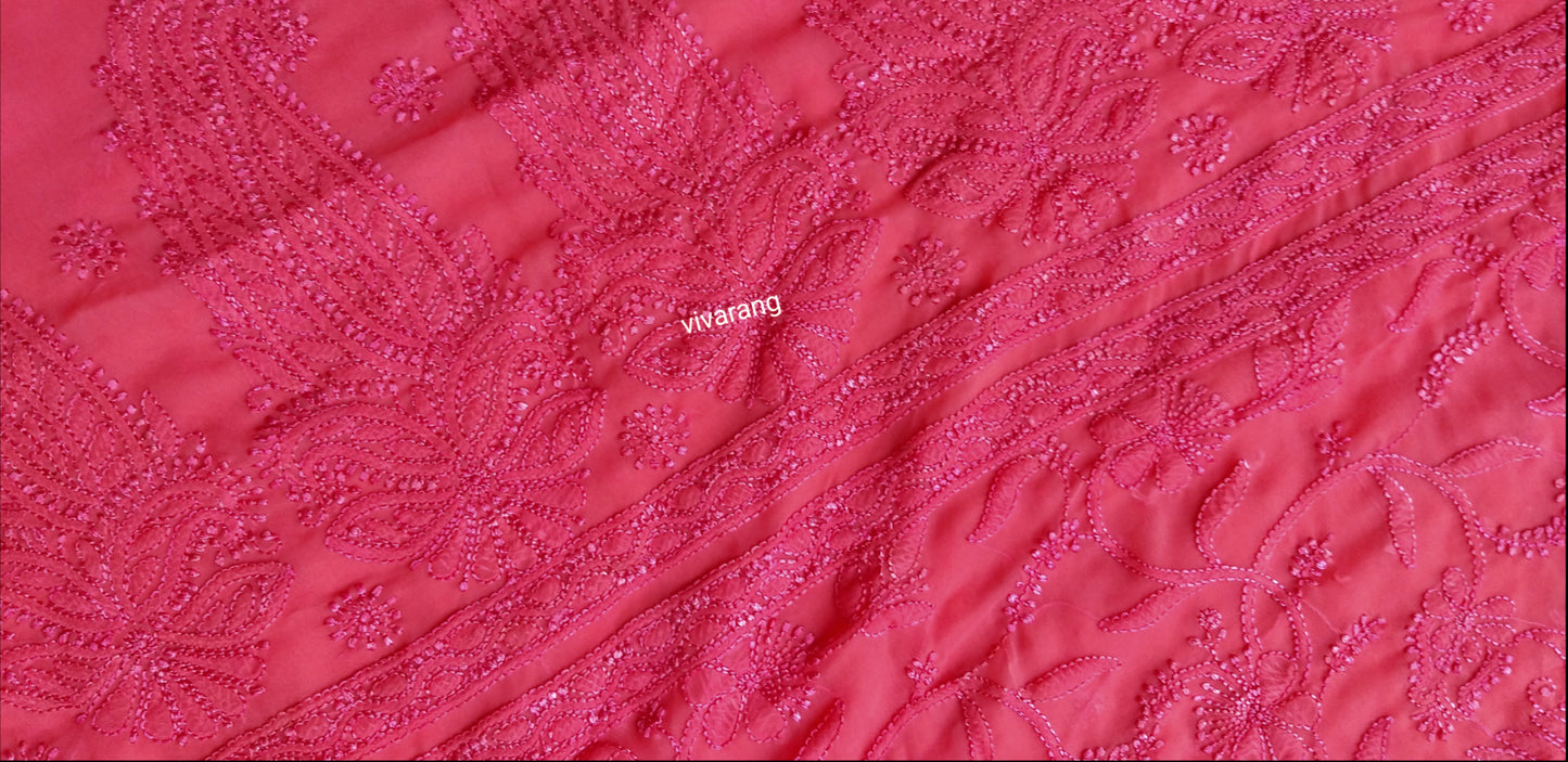 CHIKANKARI GEORGETTE SAREE