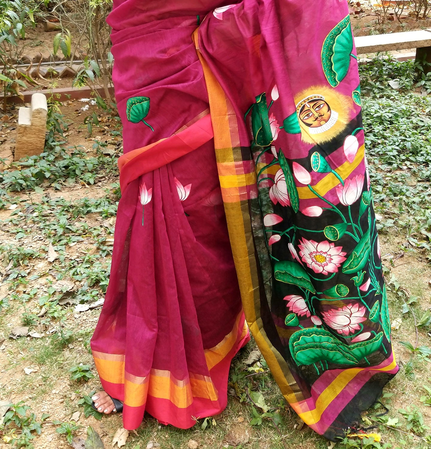 PICHWAI LINEN SAREE