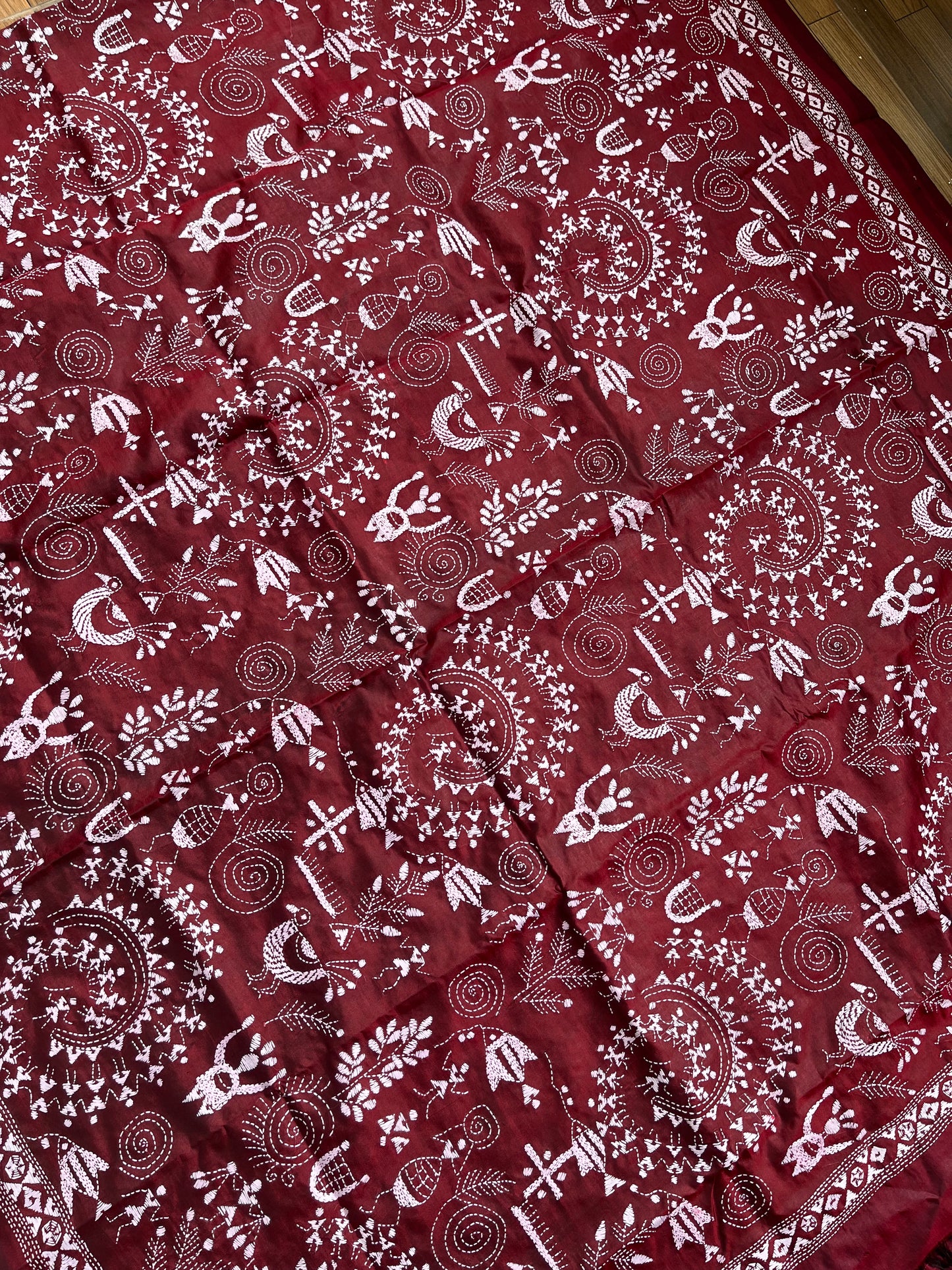warli dupatta kantha dupatta