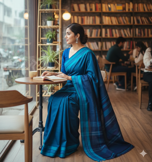 Woolen Handwoven Saree