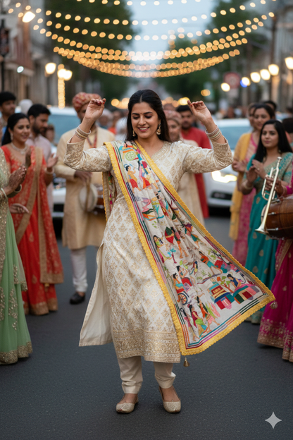 DESIGNER RAMAYANA KANTHA DUPATTA