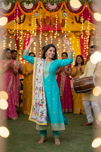 DESIGNER RAMAYANA KANTHA DUPATTA