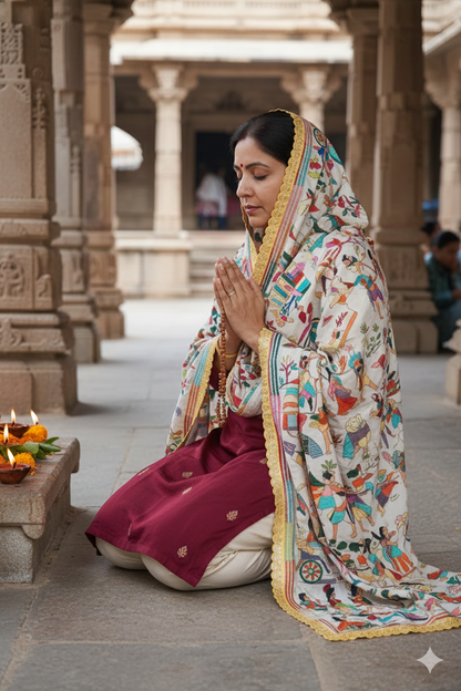 DESIGNER RAMAYANA KANTHA DUPATTA