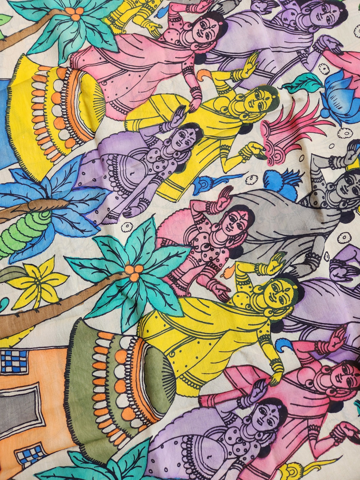 pen kalamkari silk dupatta