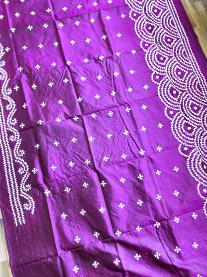 Purplesaree handmade kutchworksaree kutchibhara
