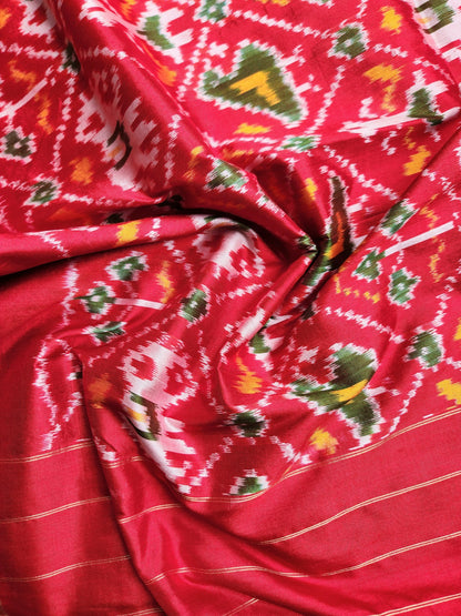 Patola Silk DupattaRed dupatta Handloom Indian gifts Wedding Shopping  ikat dupatta