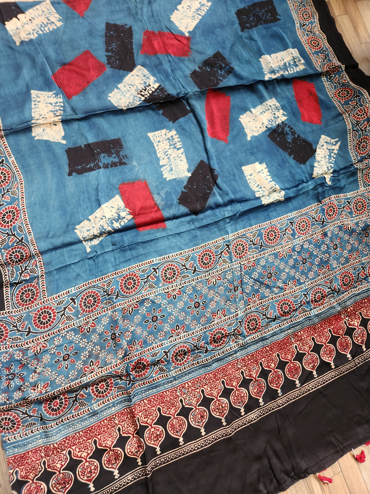 AJRAKH SILK DUPATTA