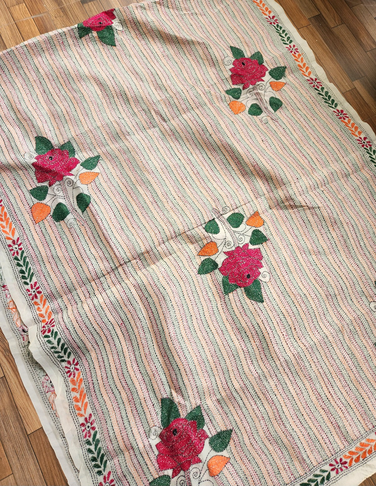kantha dupatta roses dupatta