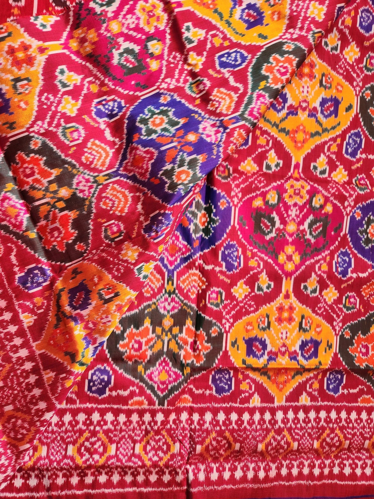 IKAT PATOLA SILK SAREE - COLOR RIOT