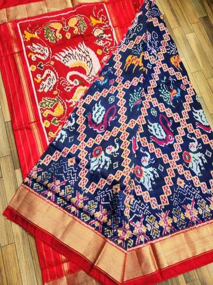 IKAT PATOLA SILK SAREE - JUNGLE BOOK