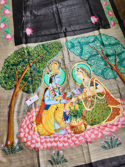 PICHWAI HANDPAINTED SAREE