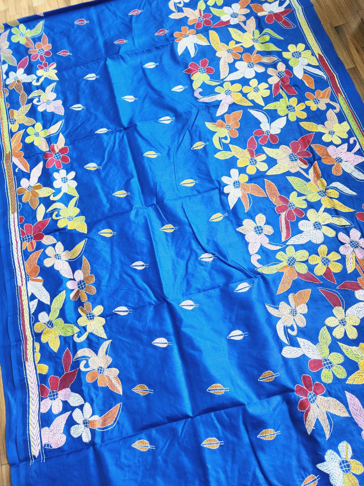 FLORAL KANTHA SAREE