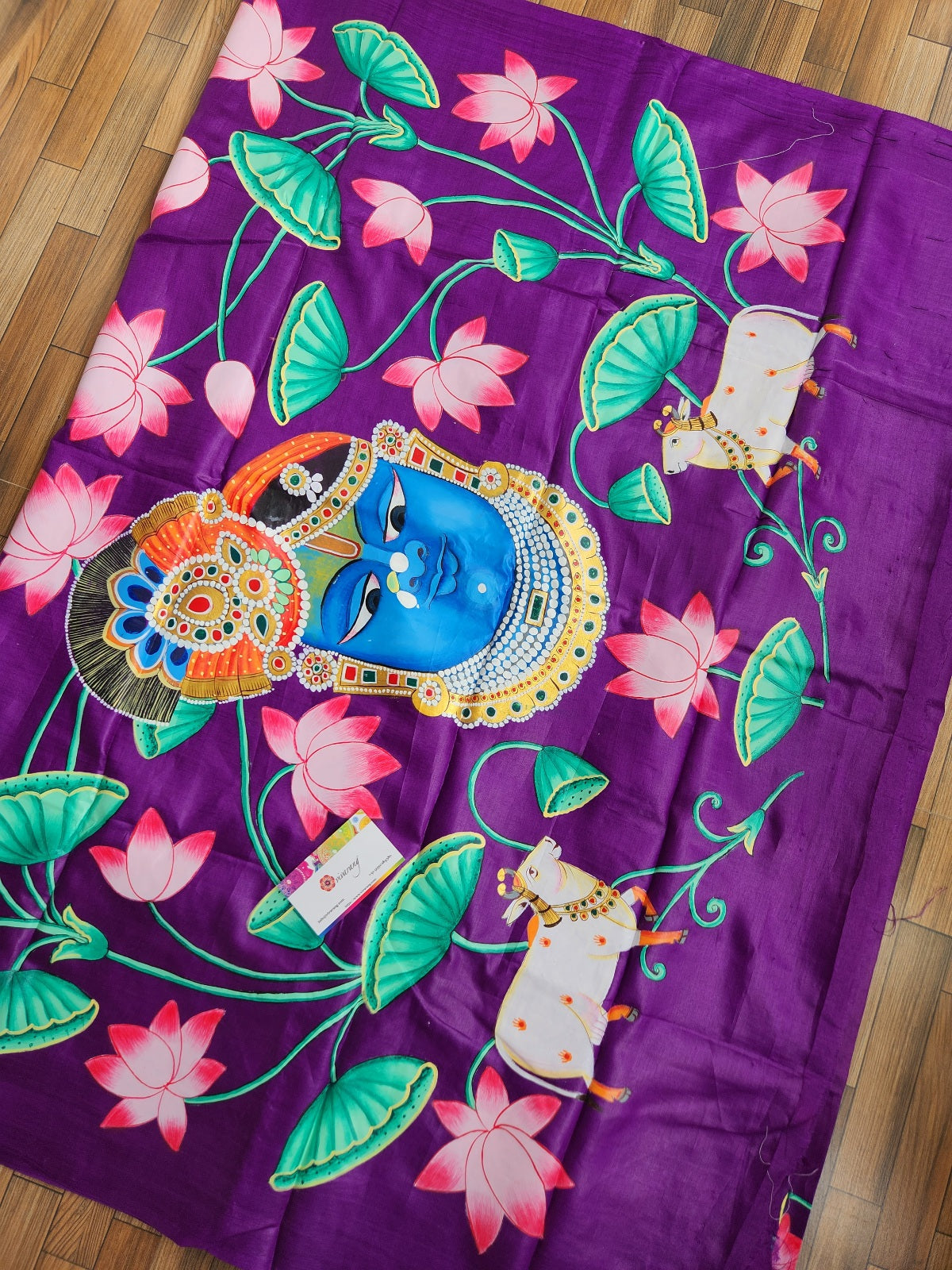 sreenathji saree pichwai saree wedding shopping sarees Purple saree