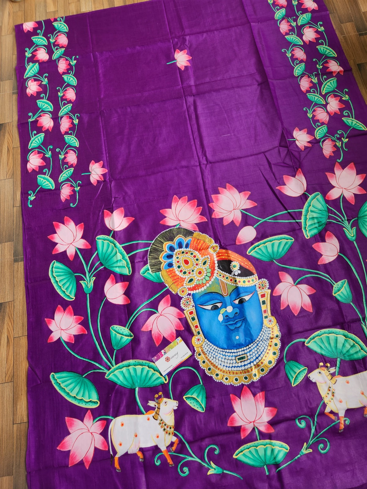 sreenathji saree pichwai saree wedding shopping sarees Purple saree
