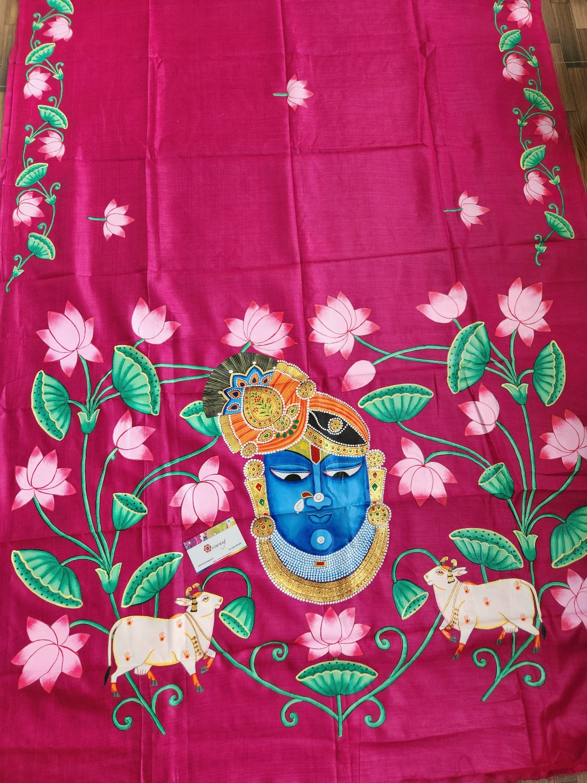 sreenathji saree pichwai saree wedding shopping sarees Pink saree
