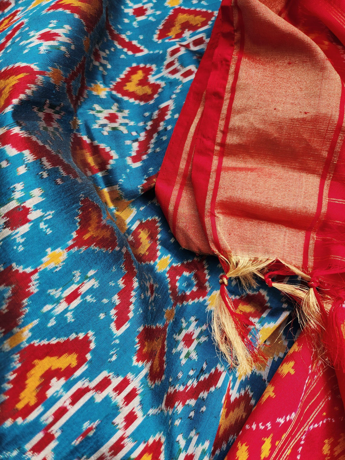 ikat dupatta blue dupatta patola silk red dupatta blue dupatta 