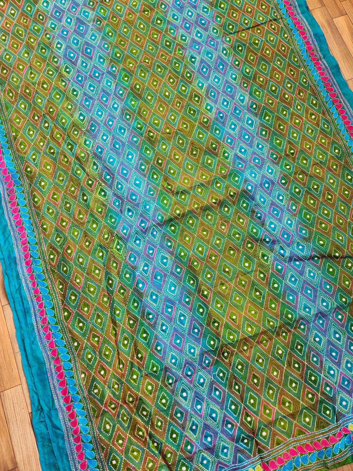 kanthadupatta peacockdupatta kantha kathacolors dupattas silk