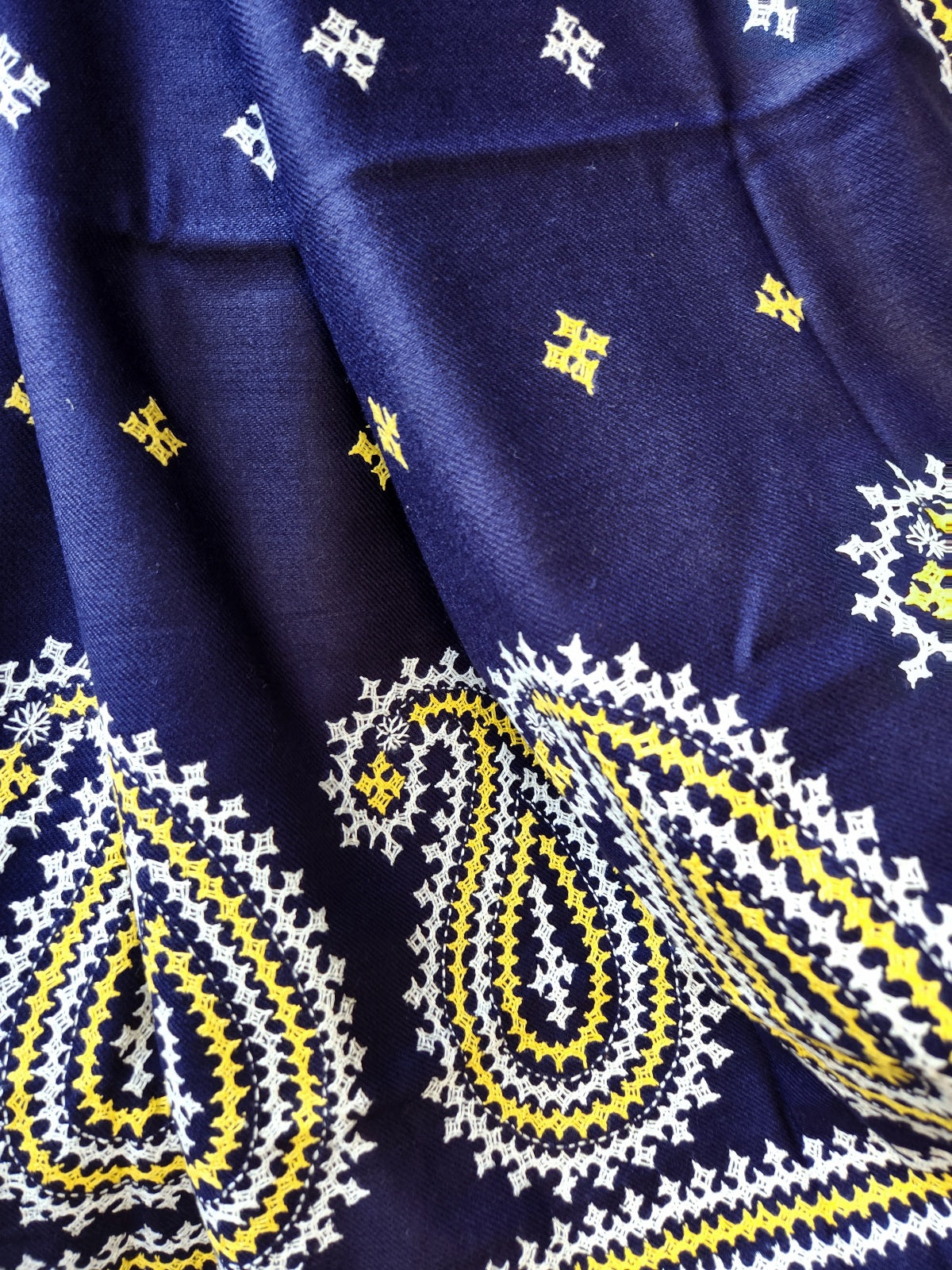 kutchwork woolen shawls handmade gifts Indian gifts handembroidery winterwear Blue wedding shopping