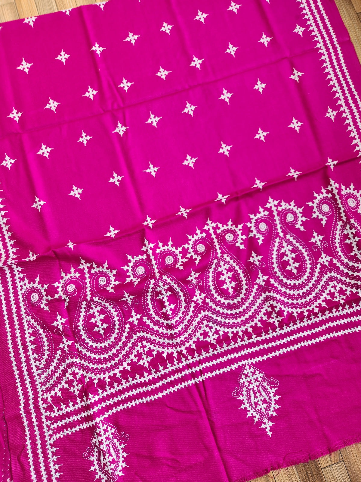 kutchwork woolen shawls handmade gifts Indian gifts handembroidery winterwear Pink wedding shopping