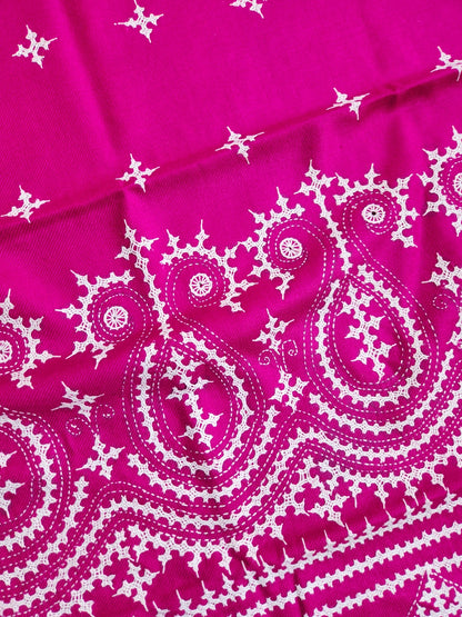 kutchwork woolen shawls handmade gifts Indian gifts handembroidery winterwear Pink wedding shopping