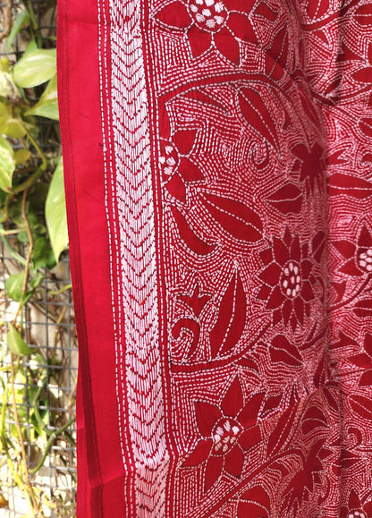 HAND EMBROIDERY STOLE - REVERSE KANTHA