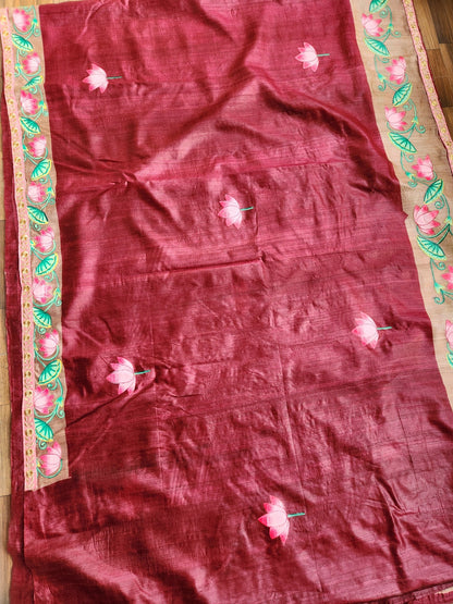 PICHWAI HANDPAINTED SAREE