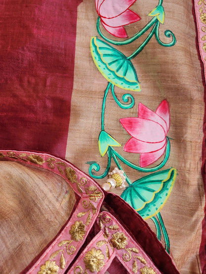 PICHWAI HANDPAINTED SAREE