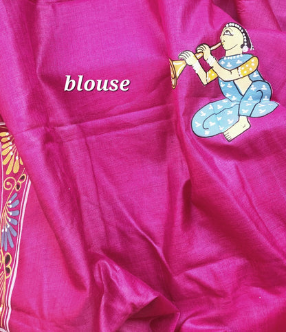 PATTACHITRA HANDPAINTED SAREE - DULHAN