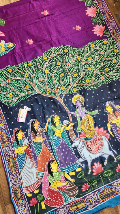 PATTACHITRA HANDPAINTED SAREE