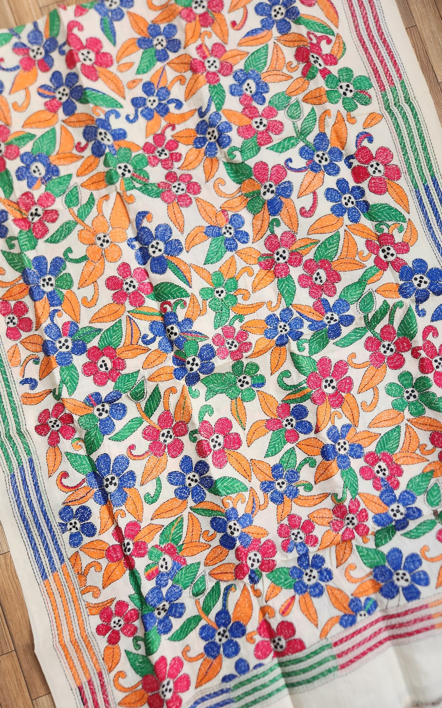 Kantha dupatta colors floral