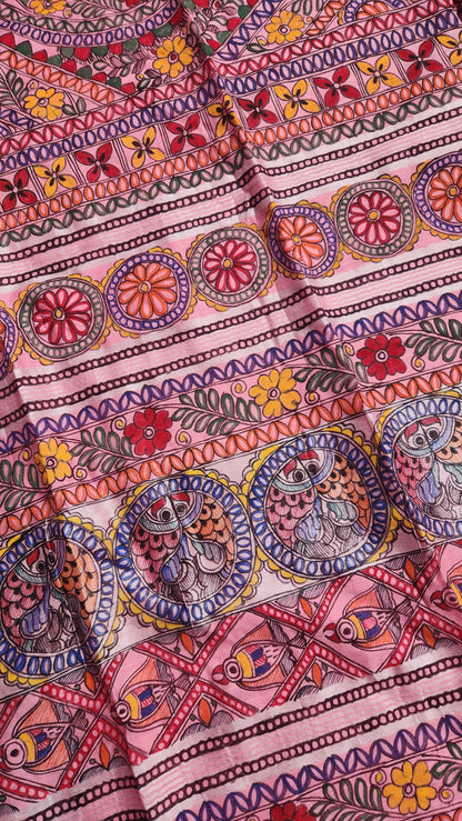 MADHUBANI LINEN SAREE