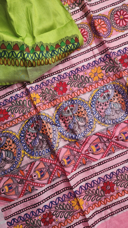 MADHUBANI LINEN SAREE