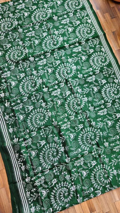 kantha saree sareesonline designersaree sarees kanthaonline green saree mehndi look