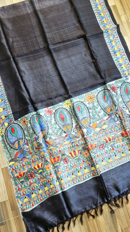 MADHUBANI DUPATTA -Mor