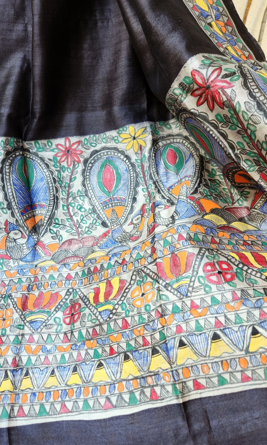 MADHUBANI DUPATTA -Mor