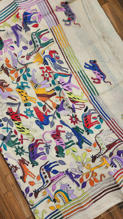 JUNGLE BOOK KANTHA SAREE