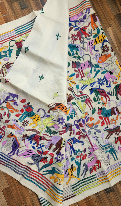 JUNGLE BOOK KANTHA SAREE