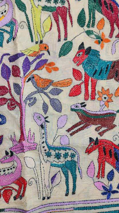 JUNGLE BOOK KANTHA SAREE