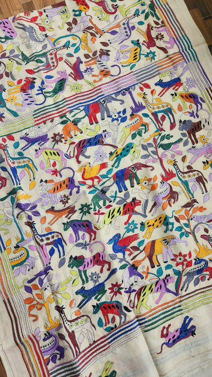 JUNGLE BOOK KANTHA SAREE