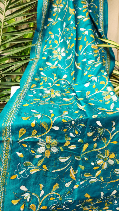 FLORAL KANTHA DUPATTA