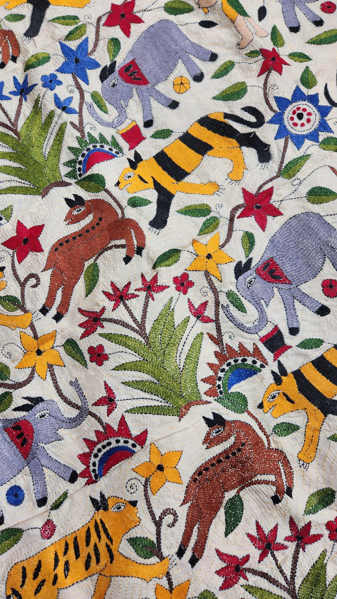 junglebook kantha dupatta animals kantha Shekantha