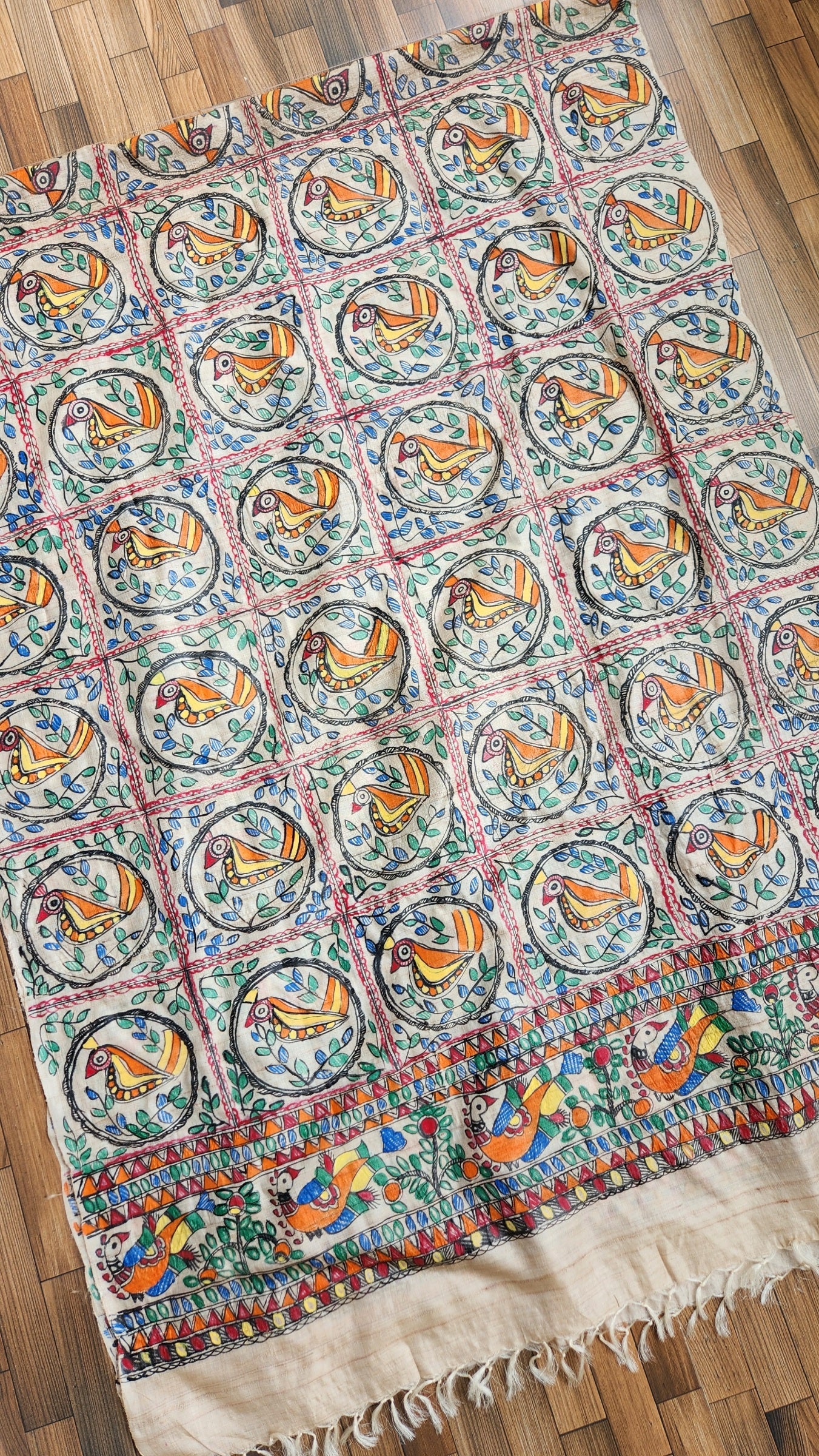 MADHUBANI SILK DUPATTA - Chidya