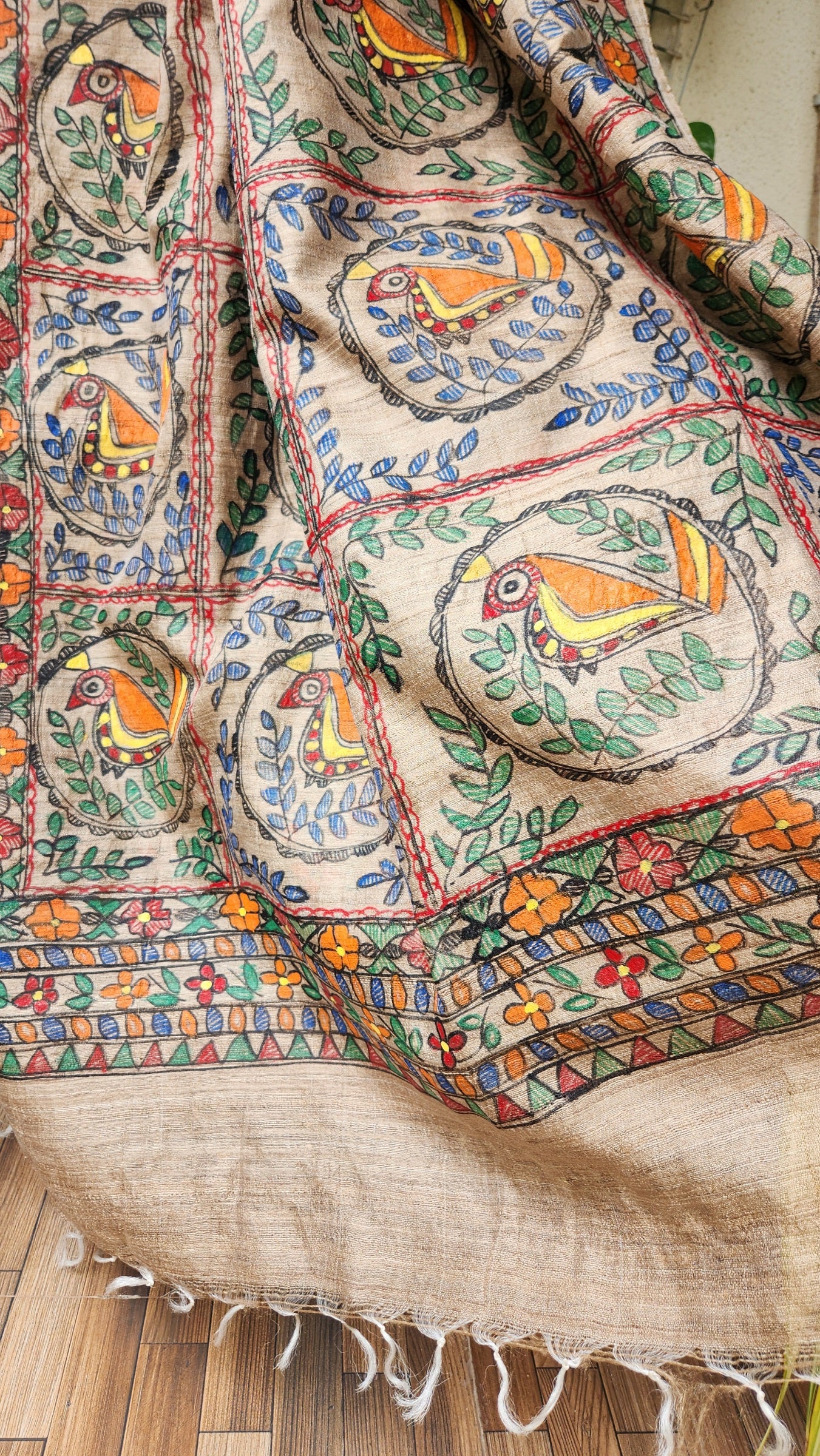 MADHUBANI SILK DUPATTA - Chidya