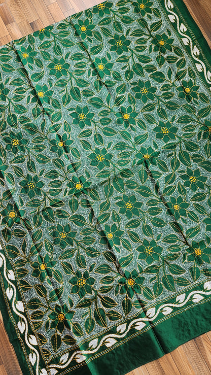 GREEN KANTHA DUPATTA