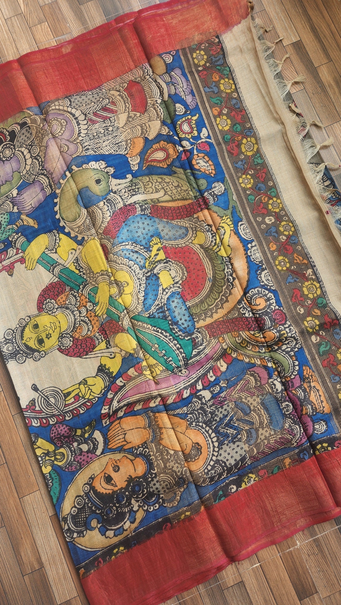 KALAMKARI SILK SAREE - Saraswati