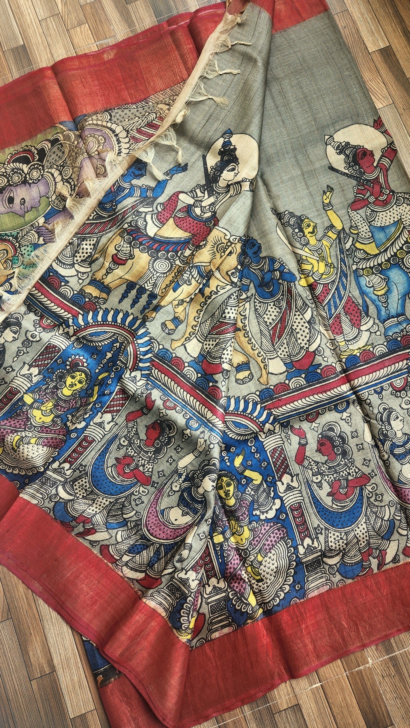 KALAMKARI SILK SAREE - Saraswati