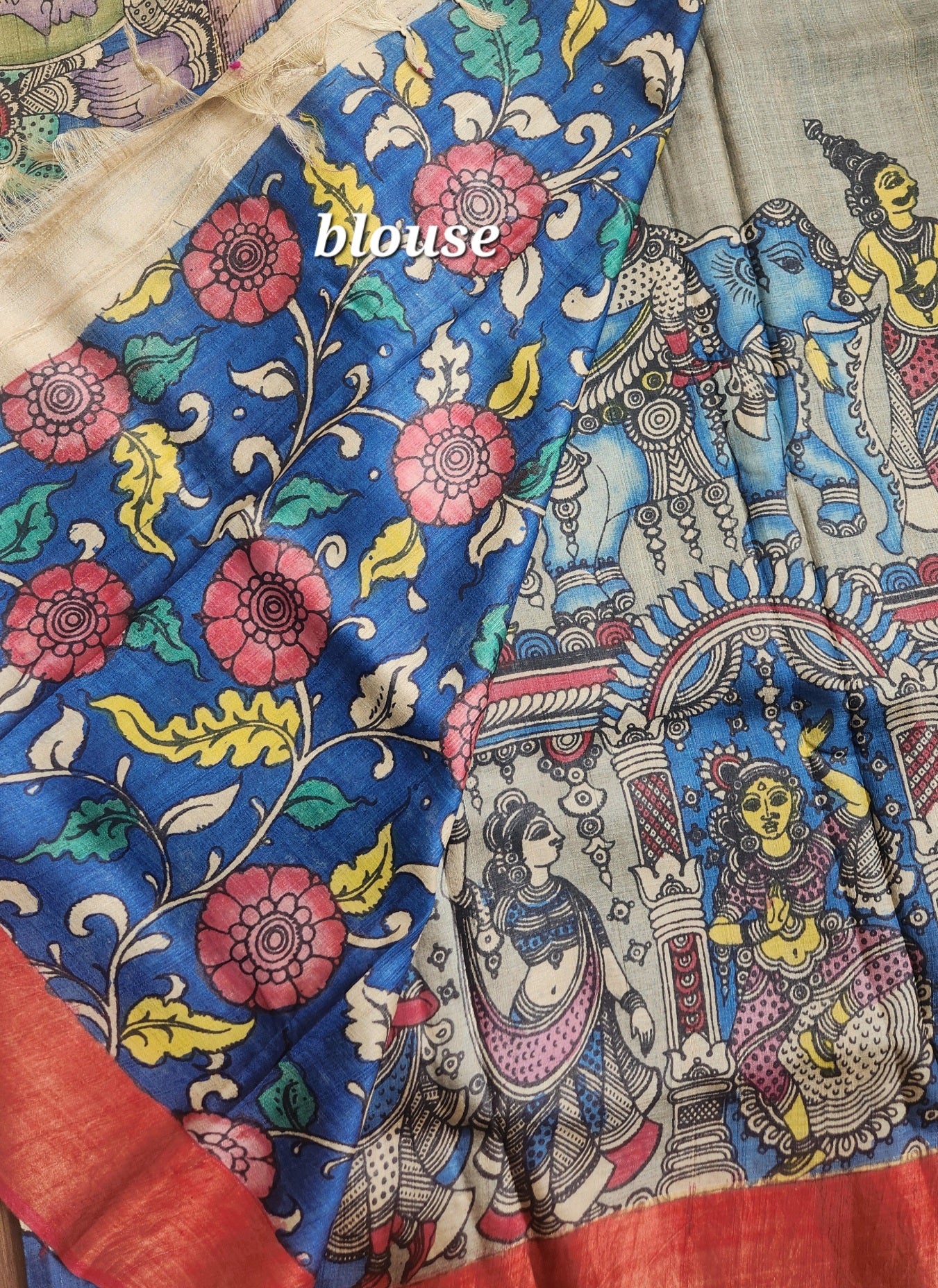 KALAMKARI SILK SAREE - Saraswati