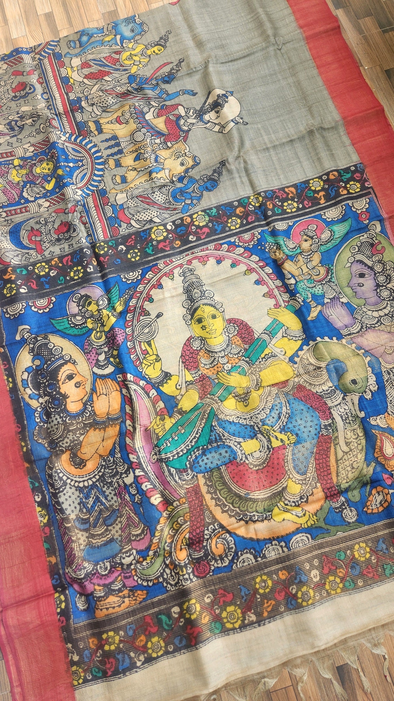 KALAMKARI SILK SAREE - Saraswati