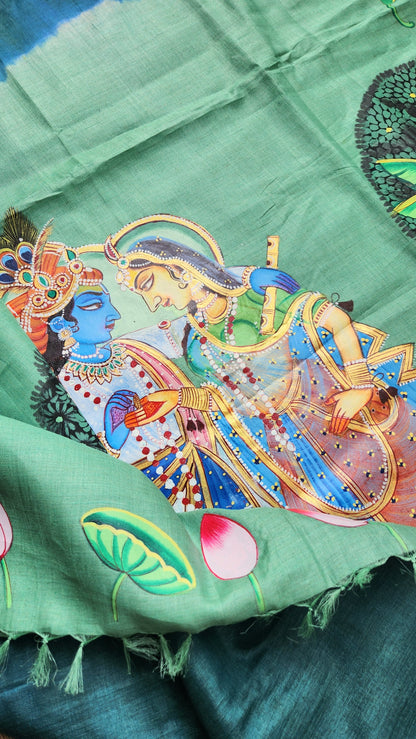 PICHWAI HANDPAINTED SAREE